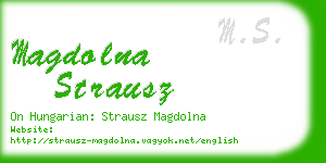 magdolna strausz business card